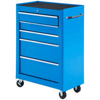 WERKZEUGSCHRANK DE-10526 5 Schubladen, rollbar Blau - Blau, Metall (33/82.5/61.5cm) - ComfortXL