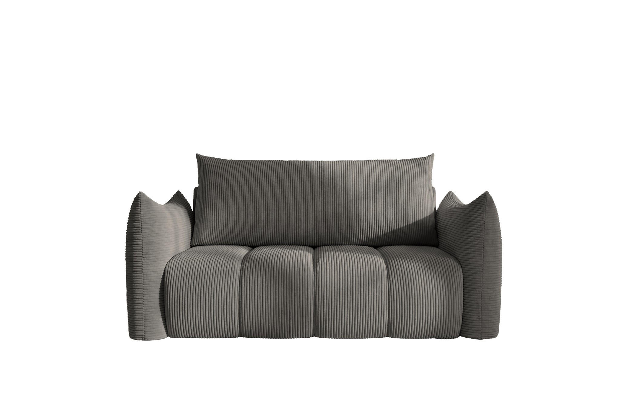 SOFA 2er-sitzer Ontario Mit Liegefunktion - Grau, Holzwerkstoff/Textil (162/86/101cm) - Fun Möbel