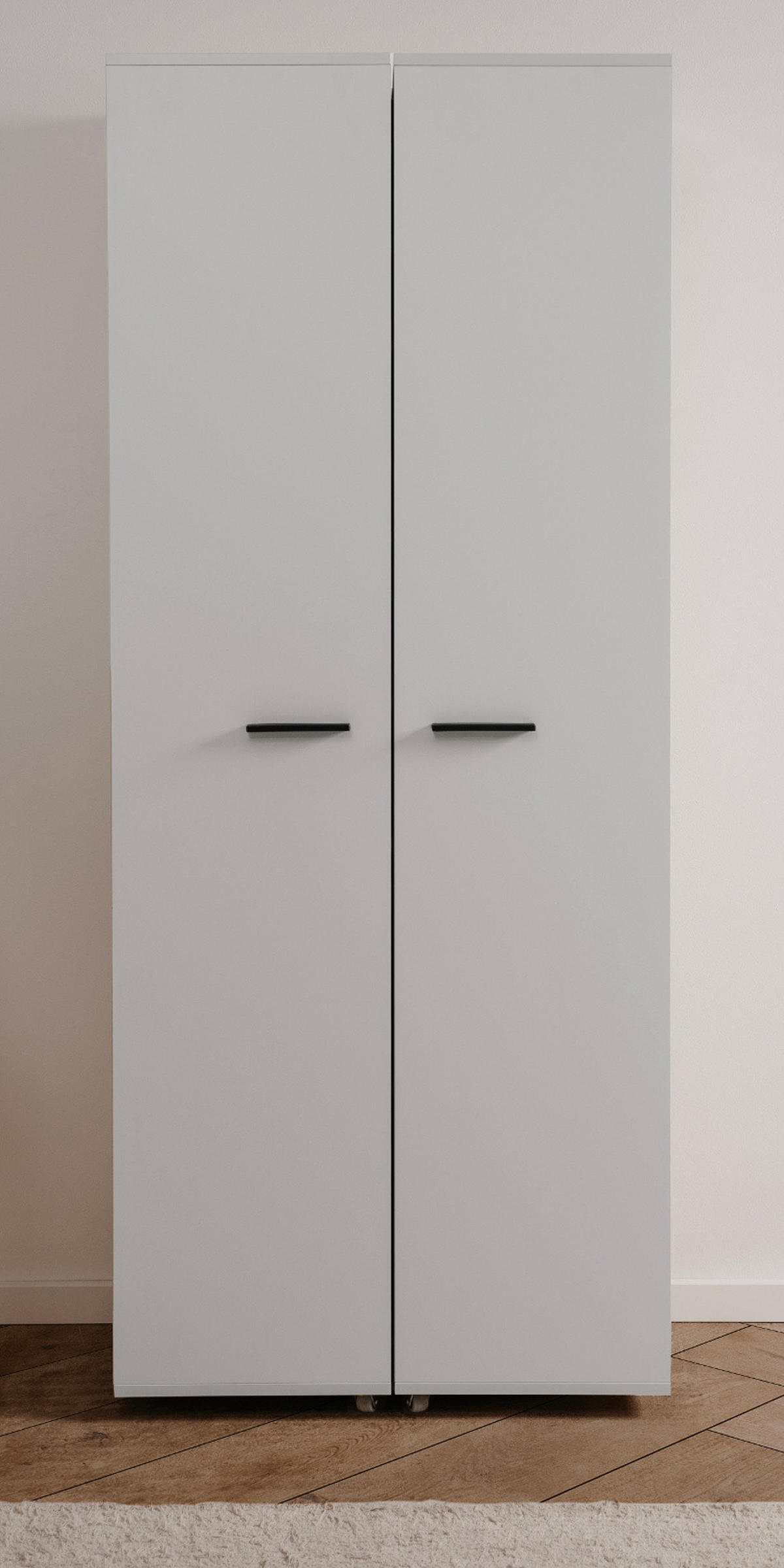 SCHUHSCHRANK weiß 74 cm, Garderobenschrank 15 Fächer, bis 30 Paar Schuhe - Schwarz/Weiß, Holzwerkstoff/Kunststoff (70/181.5/34cm) - Furn.Design