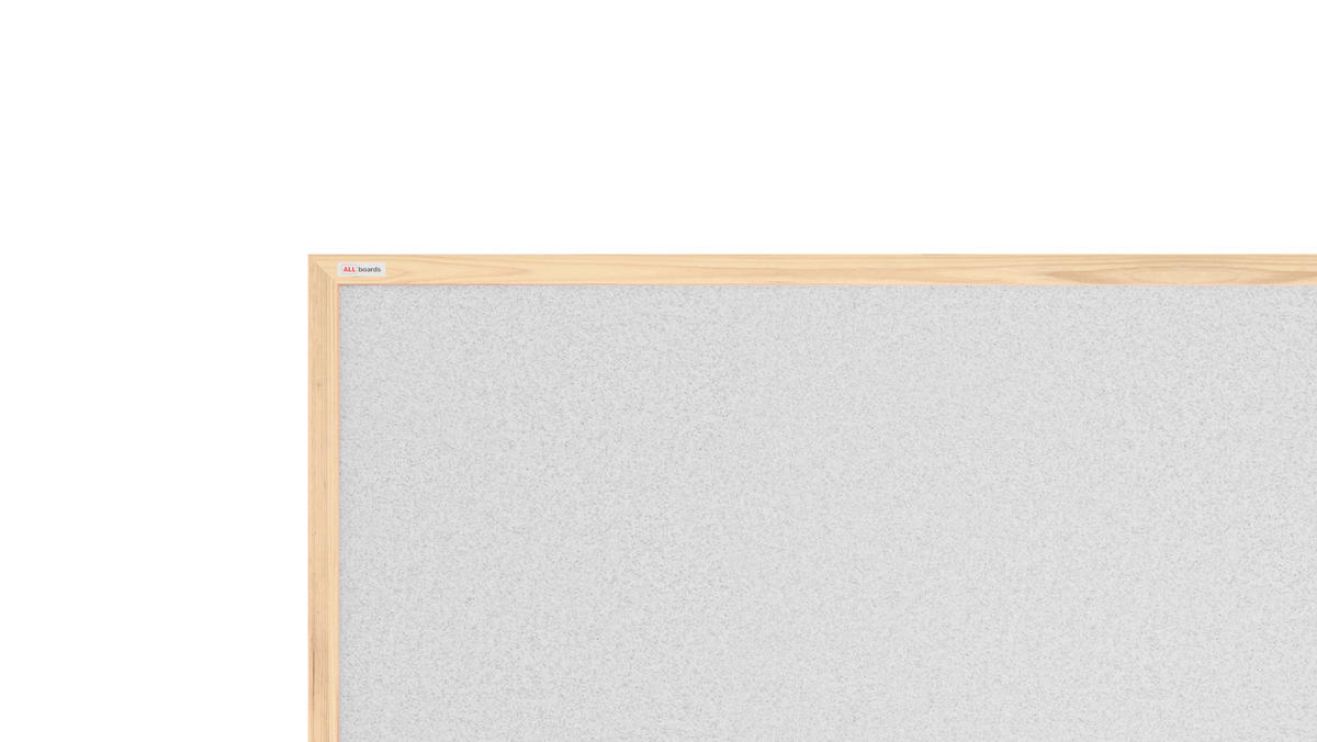 HELLGRAU Pinnwand mit Holz Rahmen 120x90cm Korktafel Korkwand - Hellgrau, Holz (120/90/1.5cm) - ALLboards