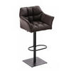 BARHOCKER Lederlook Braun - Schwarz/Braun, Textil/Metall (64/88/45cm) - CLP