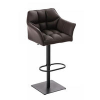 BARHOCKER Lederlook Braun - Schwarz/Braun, Textil/Metall (64/88/45cm) - CLP