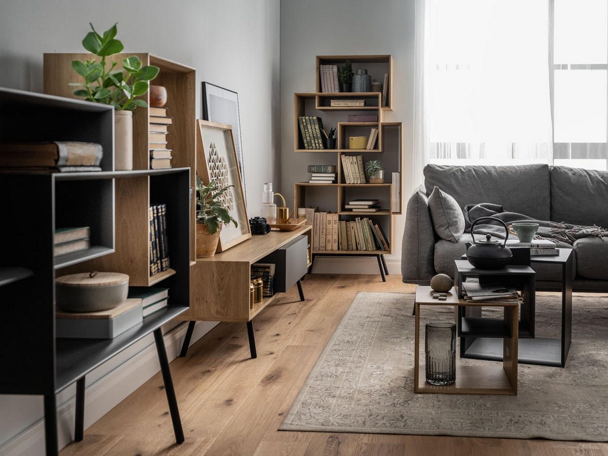 COUCHTISCH - Graphitfarben, Holzwerkstoff (45/45/45cm) - Vox Möbel