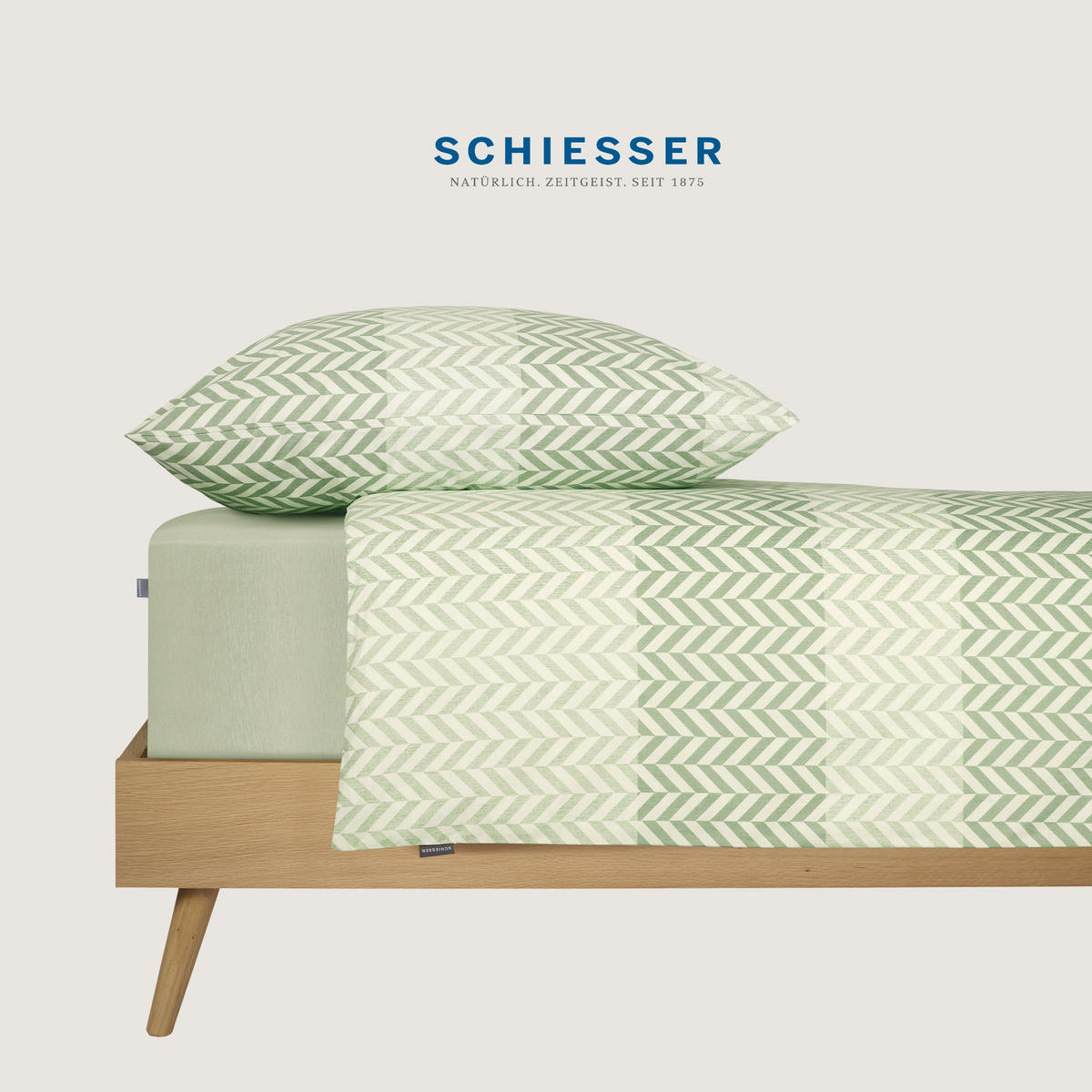 BETTWÄSCHESET Maribel - Renforcé - 2-teilig - 155 x 220 cm - Grün - Grün, Textil (155/220cm) - SCHIESSER