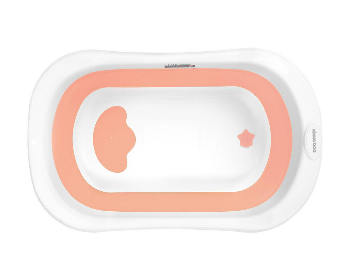 BABYBADEWANNE Fiji rosa rutschfest Wasserablauf leicht zu reinigen - Rosa, Kunststoff (47/80cm) - Kikka boo
