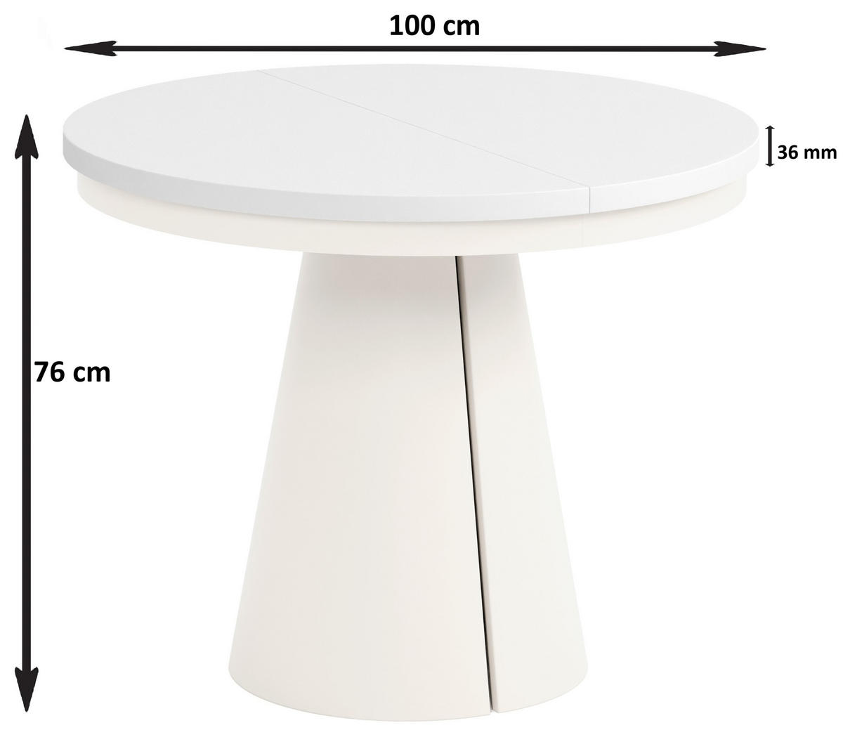 TISCH Schwarz ALMA Ausziehbar 100/176 cm - Eichefarben/Schwarz, Holzwerkstoff (2/100/76cm) - Sepro Meble