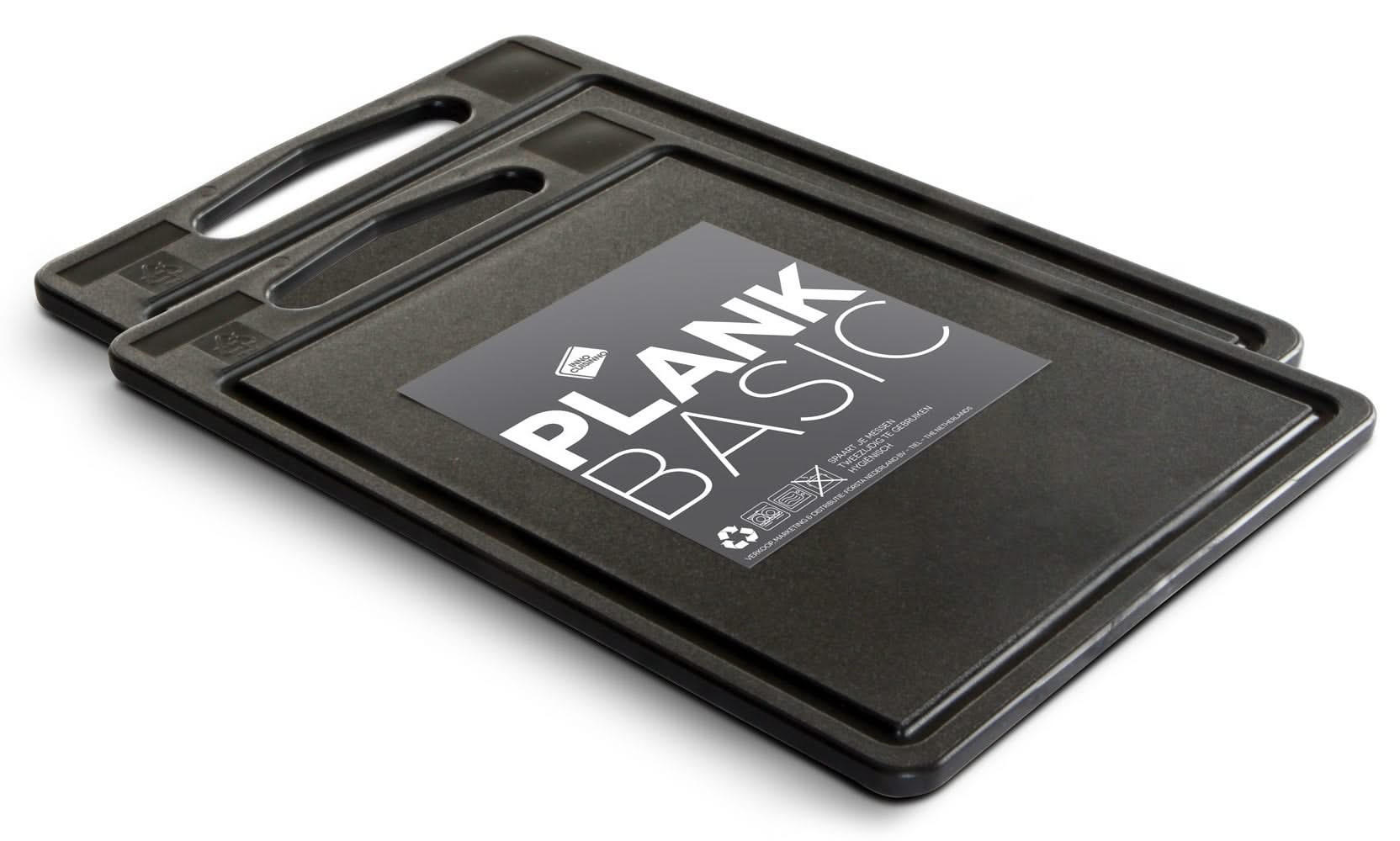 SCHNEIDEBRETT er Basic - 35 x 25 cm - Schwarz - 2 Stück - Schwarz, Kunststoff (25/35cm)