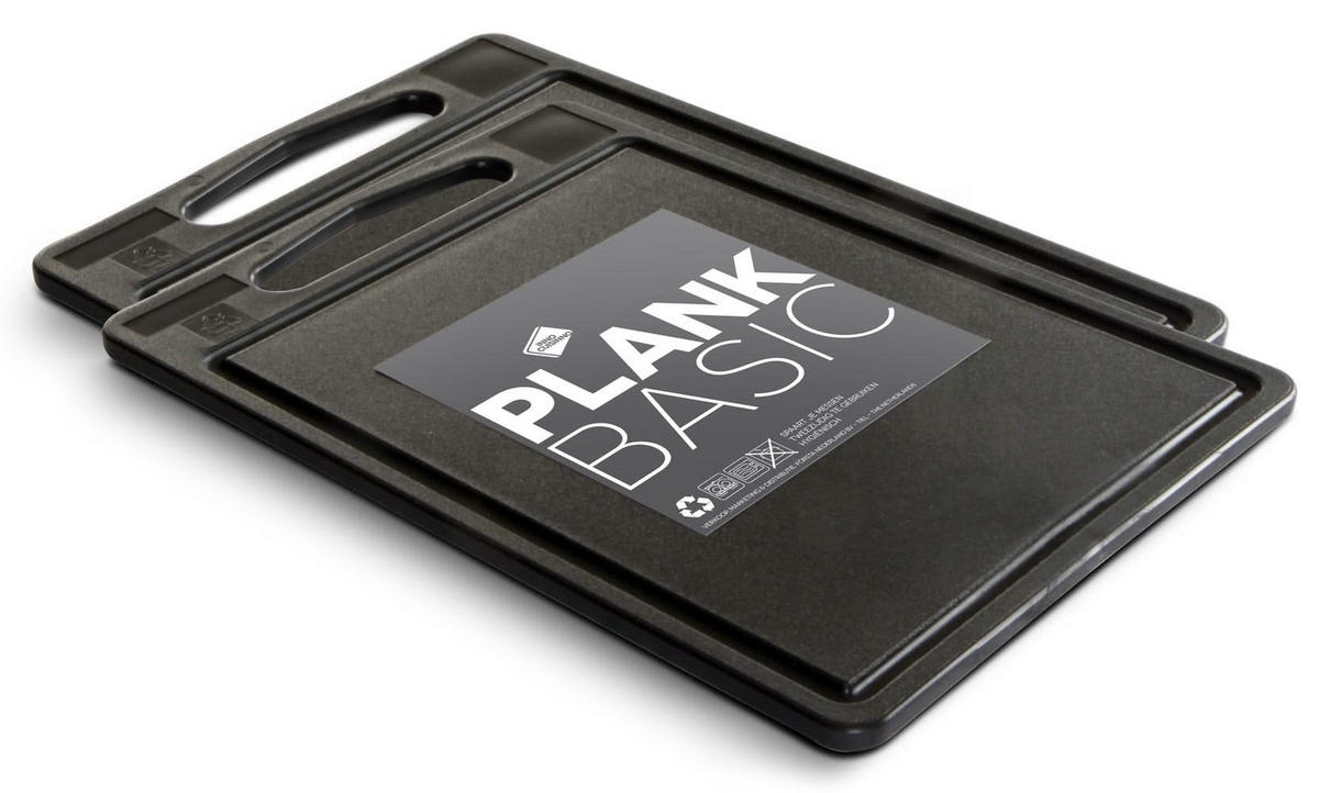 SCHNEIDEBRETT er Basic - 35 x 25 cm - Schwarz - 2 Stück - Schwarz, Kunststoff (25/35cm)