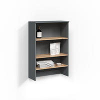WASCHMASCHINENSCHRANK Paolina Anthrazit/Goldkraft Eiche 68 x 100.4 cm mit offenen Regalen - Anthrazit/Eiche Wotan, Holzwerkstoff (68/100.4/29cm) - Livinity®