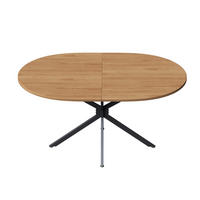 ESSTISCH 120/80/75,5 cm oval Natur mit Metallbeinen stabil für 4-6 Personen - Naturfarben, Holzwerkstoff (80/120/75.5cm) - OKWISH