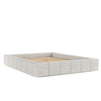 POLSTERBETT Kea mit Stauraum 180/200 cm Hellgrau im Modesto Stoff - Hellgrau/Schwarz, Holz/Holzwerkstoff (180/200cm) - AltaBeds