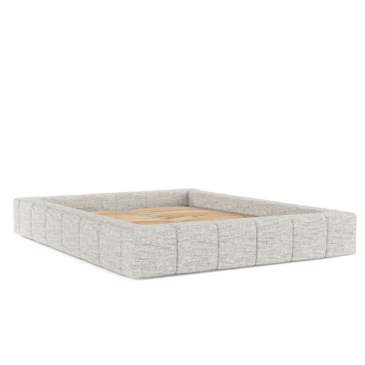 POLSTERBETT Kea mit Stauraum 180/200 cm Hellgrau im Modesto Stoff - Hellgrau/Schwarz, Holz/Holzwerkstoff (180/200cm) - AltaBeds