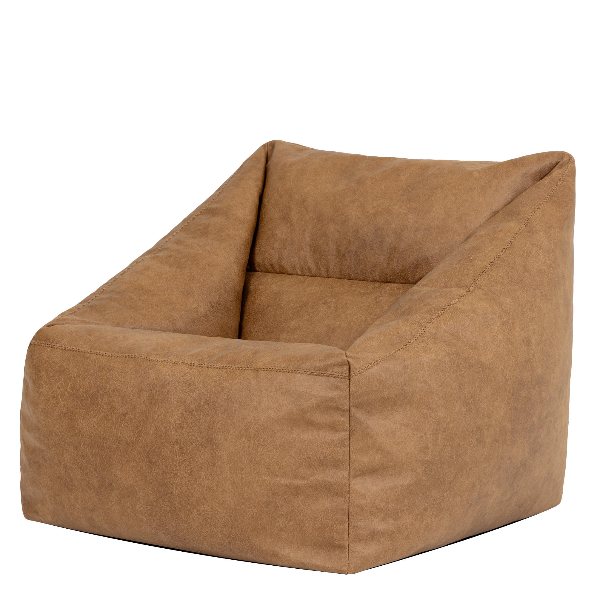 SITZSACK Sessel aus Kunstleder Natalia - Braun, Textil (70/65/70cm) - icon