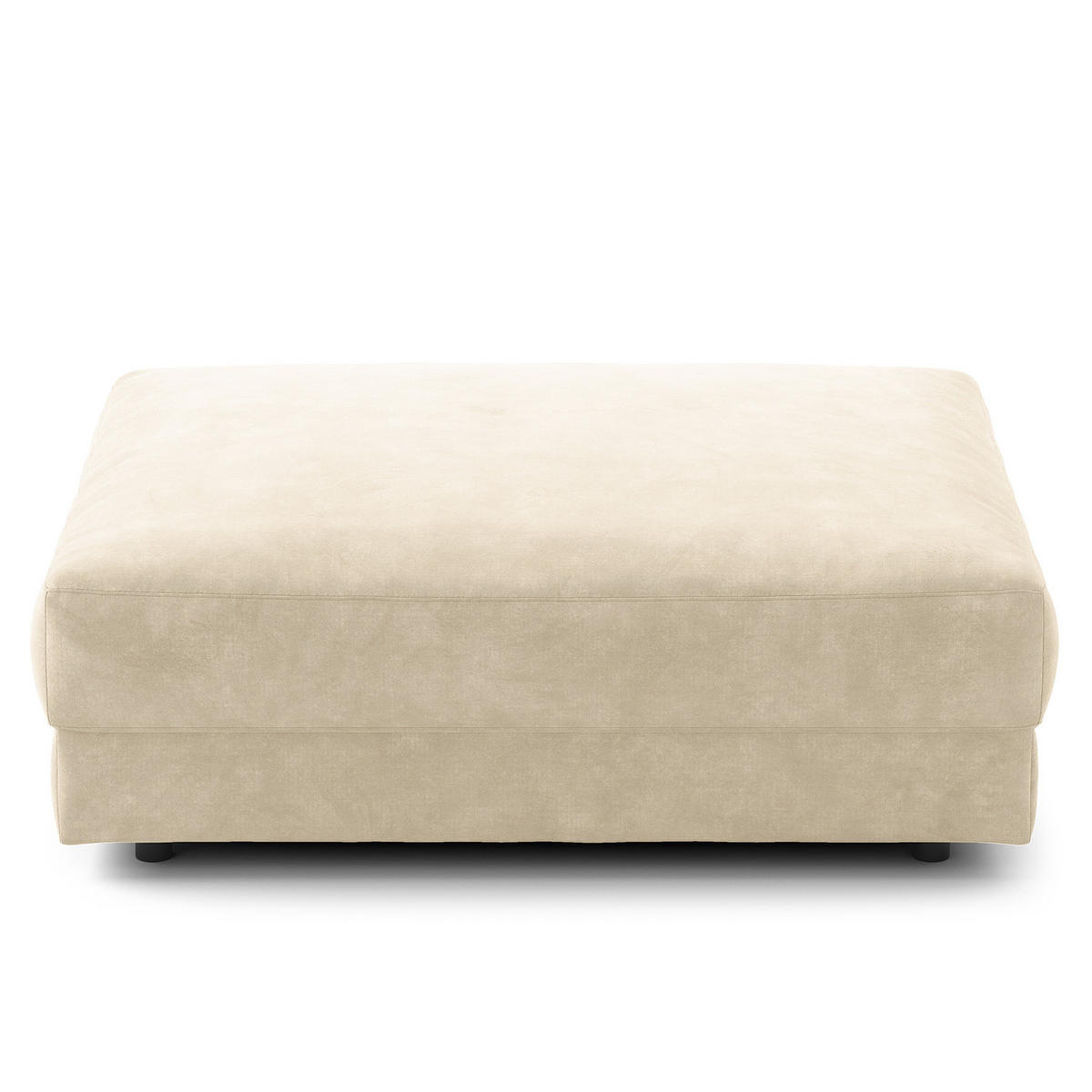 POLSTERHOCKER - Schwarz/Weiß, Kunststoff/Textil (105/38/117cm) - home24