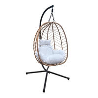 HÄNGESESSEL SHELLY Natur - Braun, Kunststoff (95/195/95cm) - SVITA