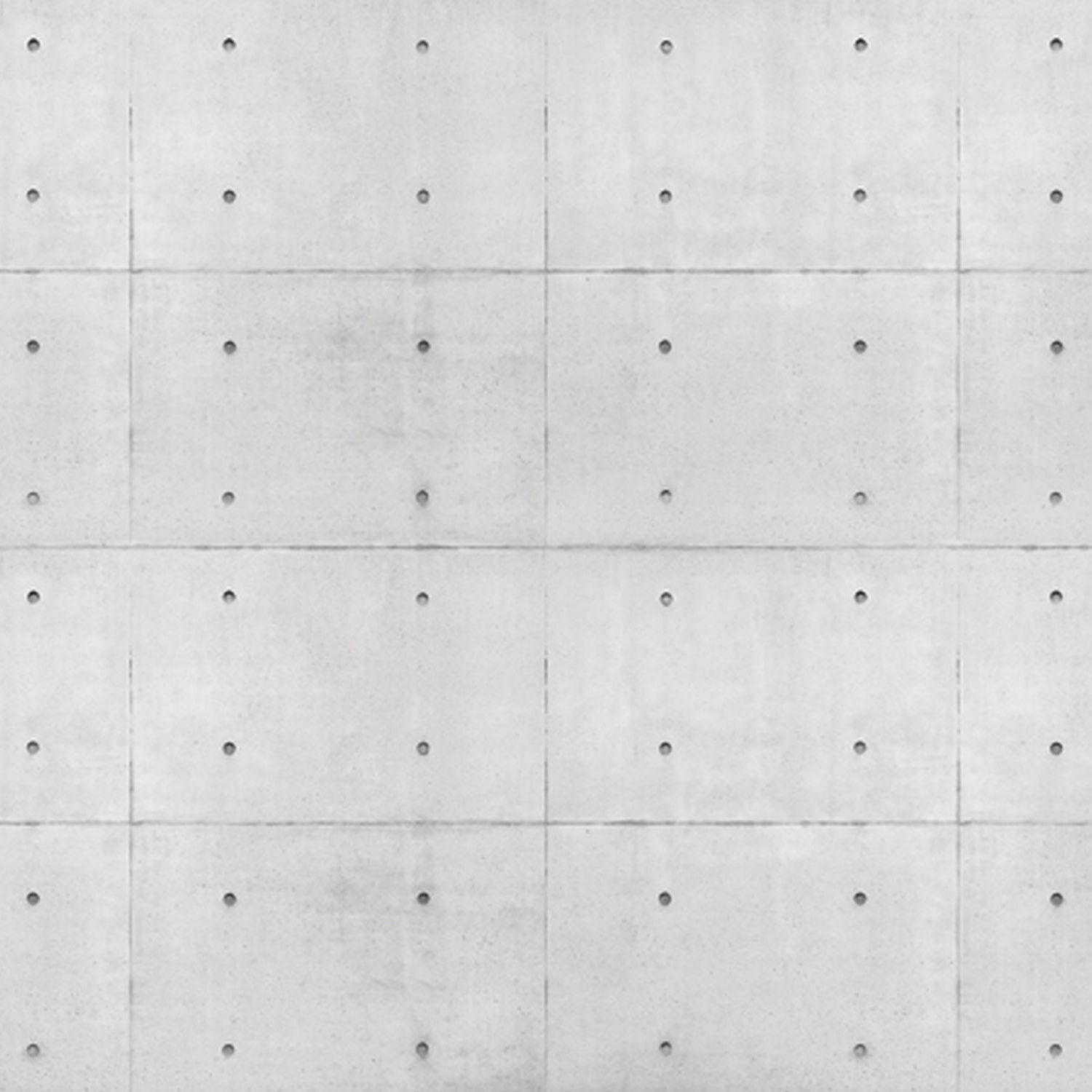 FOTOTAPETE Beton-Optik 424 x 280 cm - Weiß, Papier (424/280cm) - Sanders & Sanders