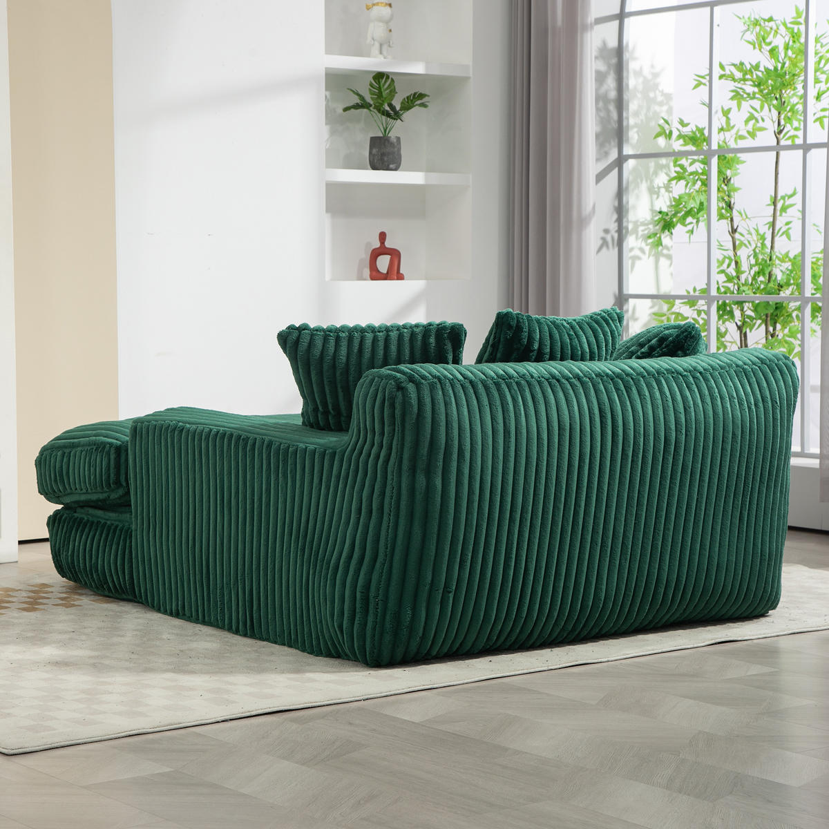 SOFABETT 125/155/63 cm Smaragd - Smaragdgrün, Textil (155/63/125cm)