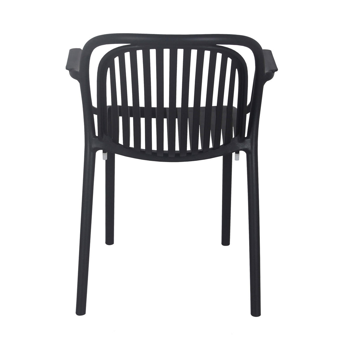 GARTENSTUHL, Schwarz - Schwarz, Kunststoff (57/58cm) - Oviala