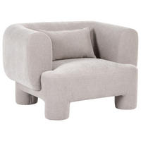 SESSEL Stoff Beige Hogbo - Beige, Textil (110/73/93cm) - Beliani