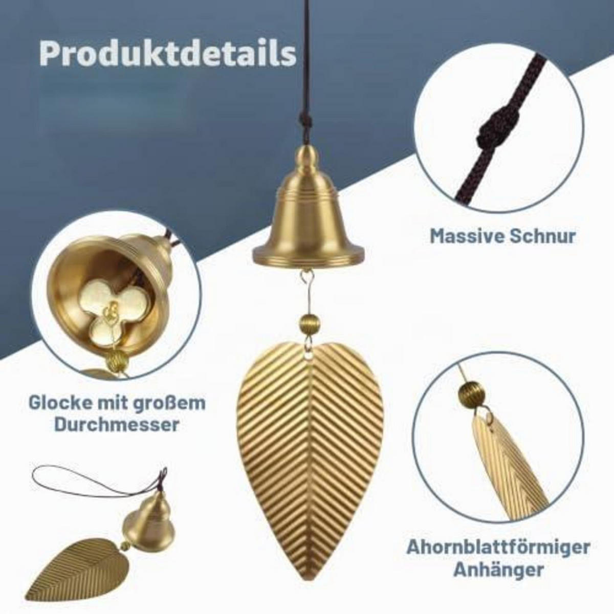 WINDSPIEL Kupfer 35 cm - Bronzefarben, Metall (35/5/5.3cm)