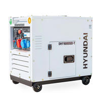 DIESEL Inverter Generator DHY9000SEi-T – 6,5 kW / 8,1 kVA E-START, ATS, 230V & 400V - Weiß, Metall (80/52.5/74cm) - HYUNDAI
