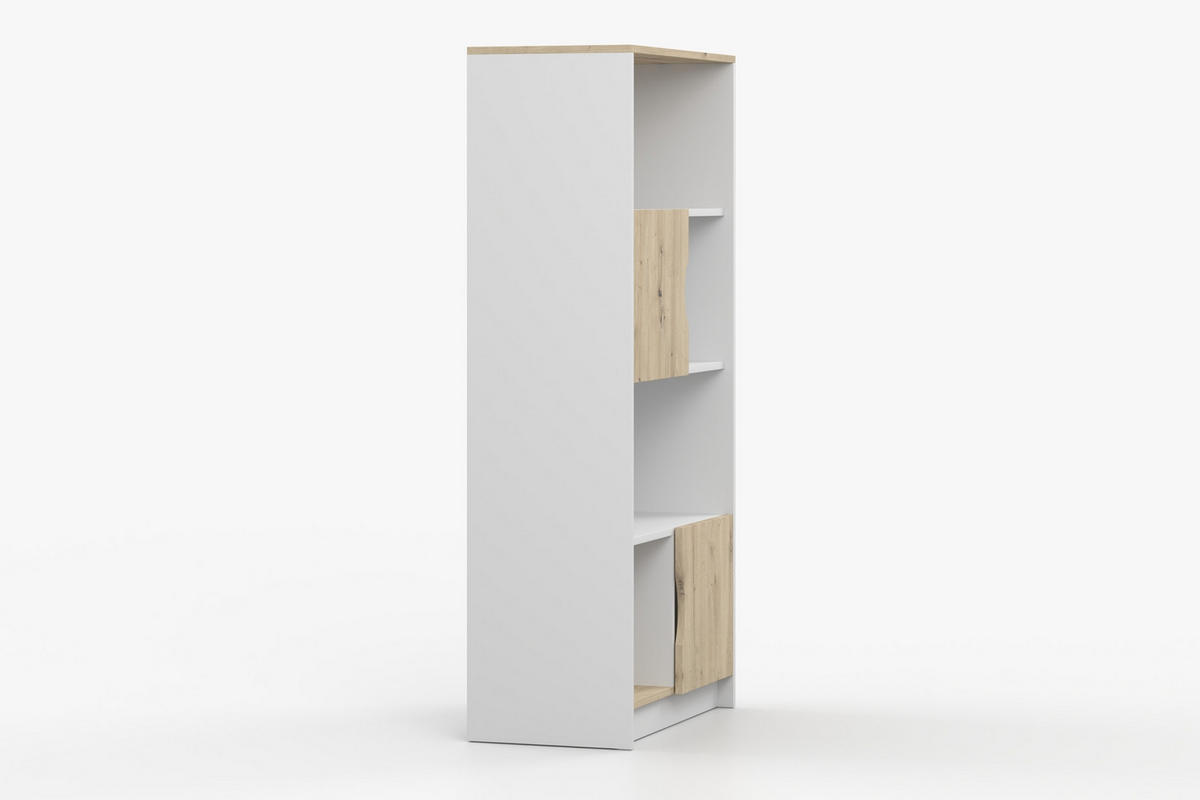 KINDERREGAL JUMI 80/160/40 cm in Weiß/Eiche Artisan - Weiß/Eiche Artisan, Holzwerkstoff (80/160/40cm) - Deine Möbel 24