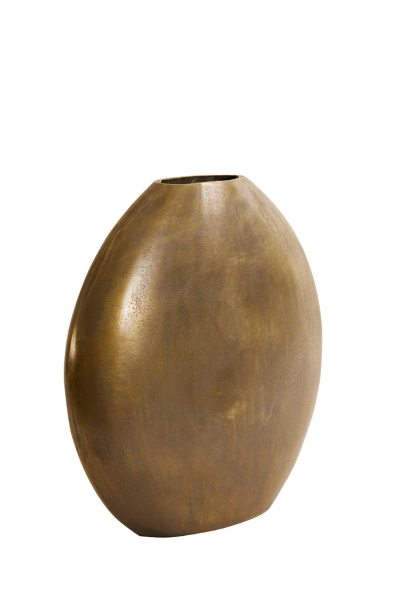 VASE Positano Bronze 42/7/42 cm - Bronzefarben, Metall (42cm) - Light & Living