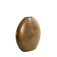 VASE Positano Bronze 42/7/42 cm - Bronzefarben, Metall (42cm) - Light & Living