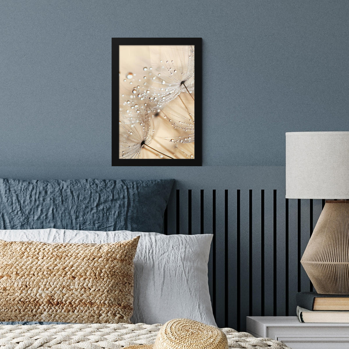 GERAHMTES BILD Löwenzahn - Abstrakt - Natur - Beige 20x30 cm - Braun, Papier (20/30cm) - MuchoWow
