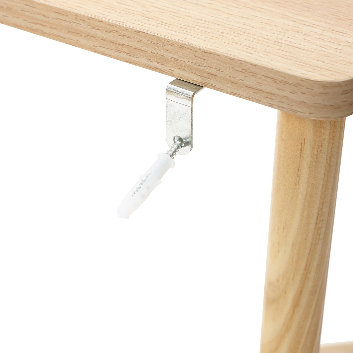 ECKREGAL mit 3 Ablagen - Alteiche, Holz (35/77.5/35cm) - Hometopia