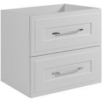 WASCHTISCHUNTERSCHRANK im klassischen Stil, weiß, 60 x 57 x 46 cm - Silberfarben/Weiß, Holzwerkstoff (60/57/46cm) - 3XE LIVING