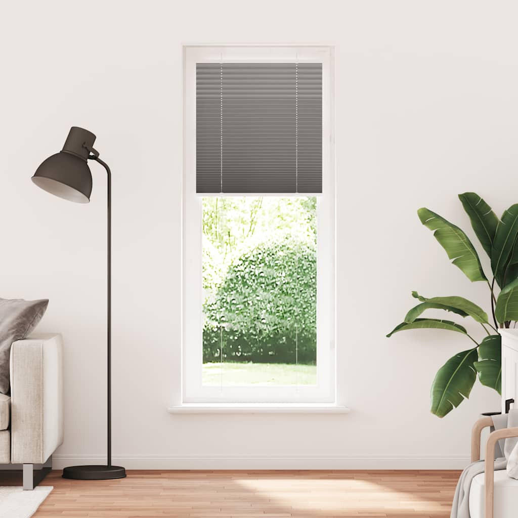 PLISSEE 70/200 cm Stoffbreite 69,4 cm aus Polyester Anthrazit - Anthrazit, Textil (70/200cm) - vidaXL