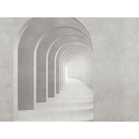 VLIESTAPETE Grau 371/280 cm - Weiß/Grau, Textil (371/1cm) - KUNSTLOFT
