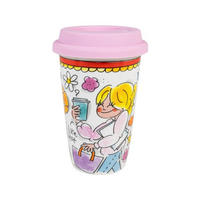 TO-GO-BECHER Süßes Leben in Bunt - 15cm - Multicolor, Keramik (0.4L) - Blond Amsterdam