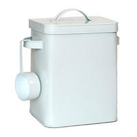 METALLBOX - Weiß, Kunststoff/Metall (24.5/27.5/16cm) - Relaxdays