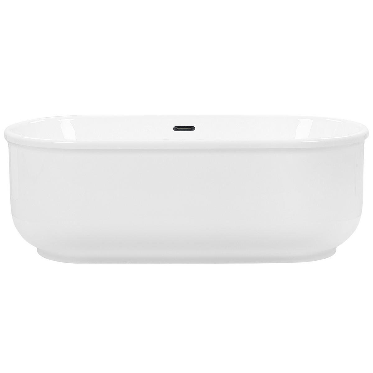 BADEWANNE FREISTEHEND 80x170x59 cm weiß Pinel - Weiß, Kunststoff (80/59/170cm) - Beliani