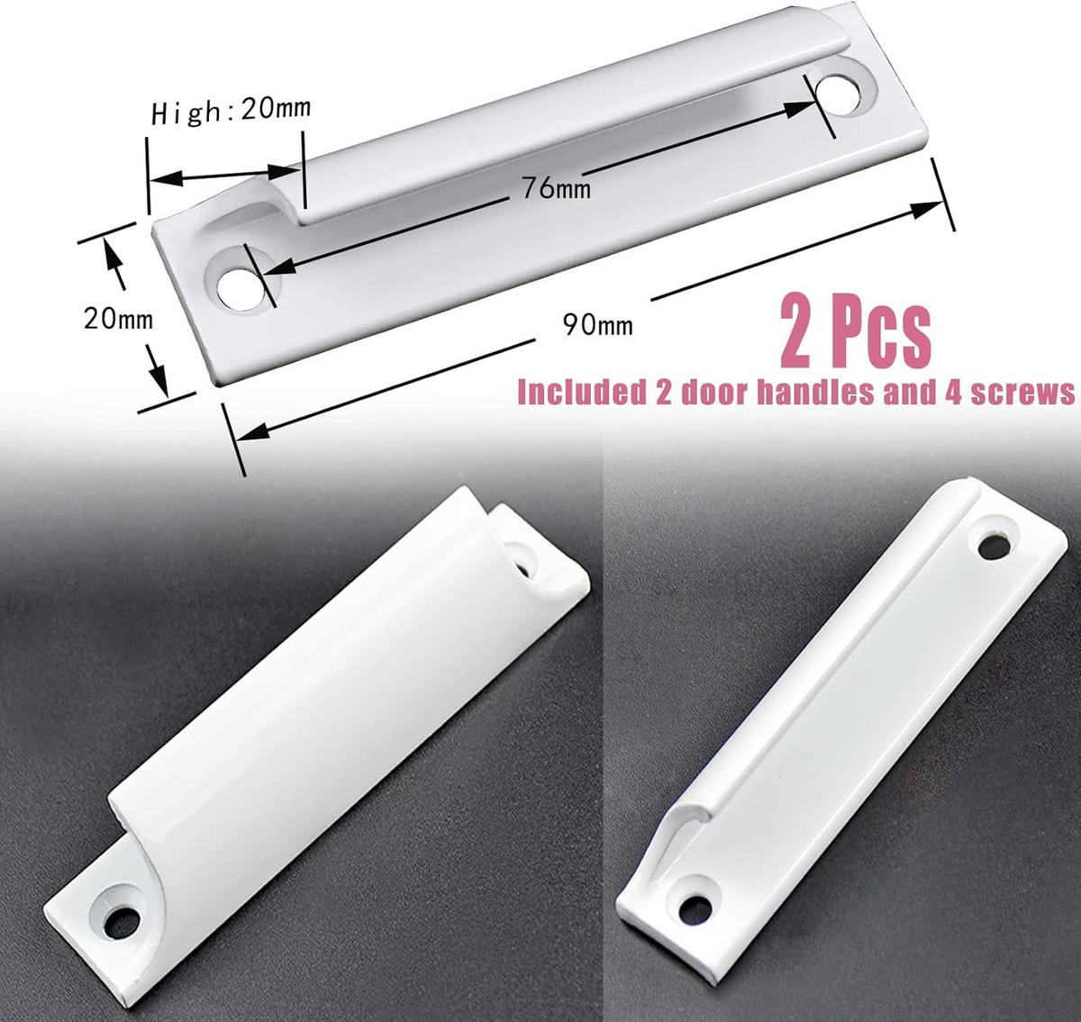 MÖBELGRIFF Weiß 1er-Set - Weiß, Metall (2/2/9cm)