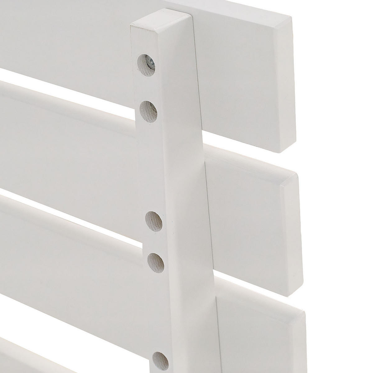 HOLZBETT Weiss 140/200 cm Doppelbett mit Lattenrost - Naturfarben/Weiß, Holz (140/200cm) - Homestyle4u