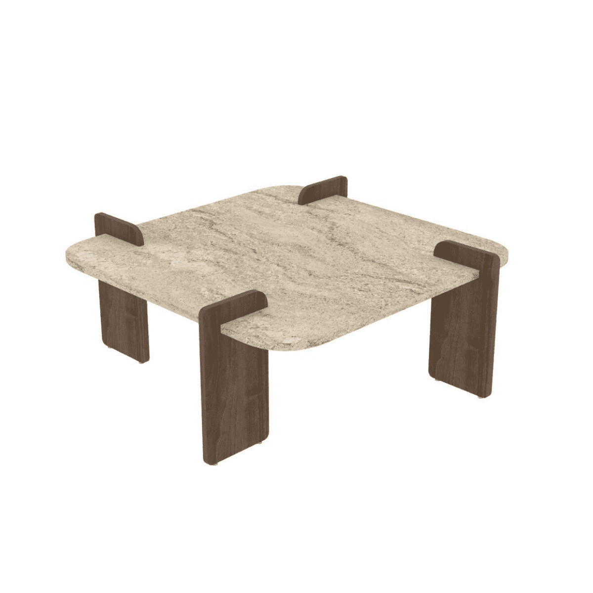 COUCHTISCH mit quadratischer Tischplatte 90/90/35 cm - Beige, Holzwerkstoff (90/90/35cm) - Calicosy