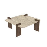 COUCHTISCH mit quadratischer Tischplatte 90/90/35 cm - Beige, Holzwerkstoff (90/90/35cm) - Calicosy