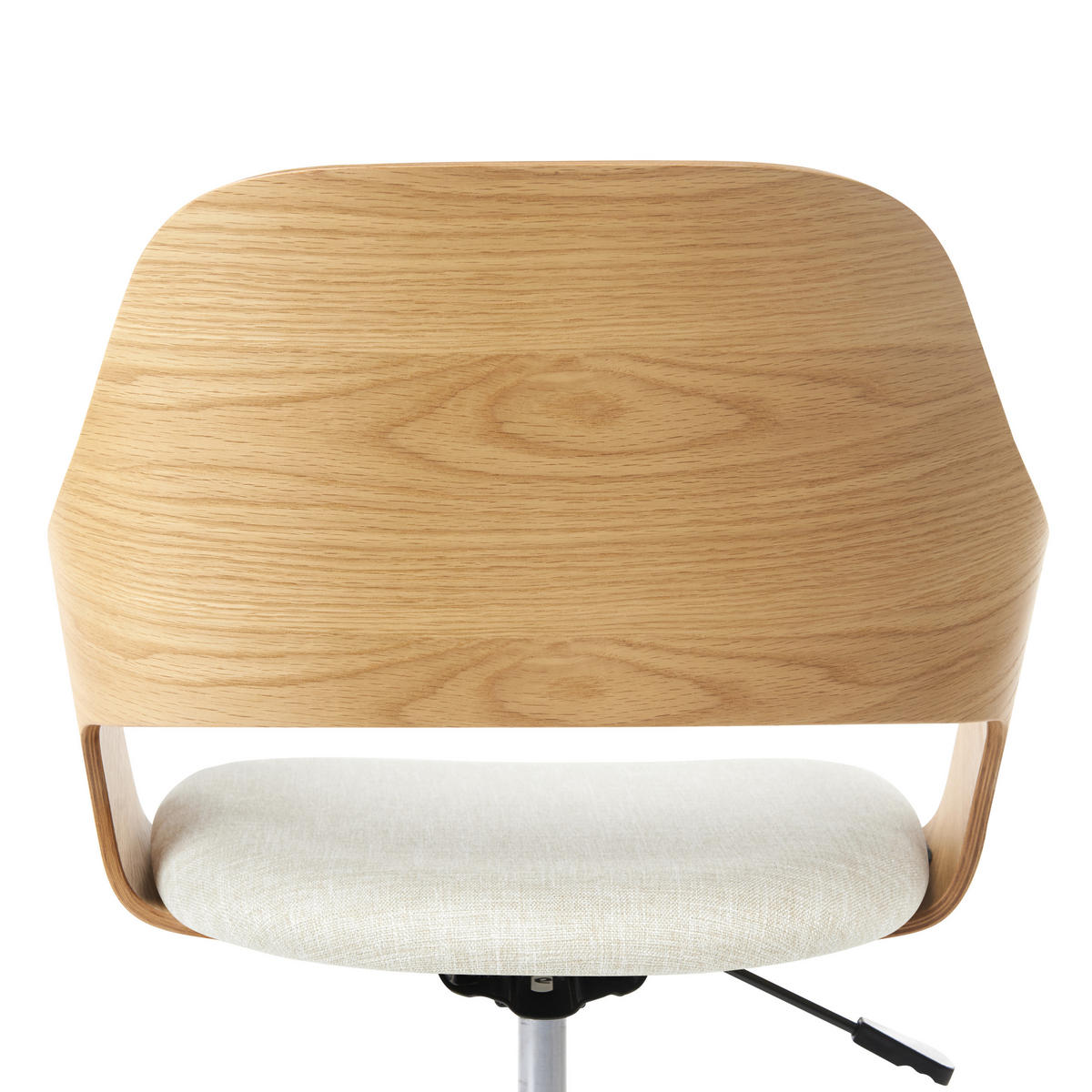 SCHREIBTISCHSTUHL Hellbeige Novato - Schwarz/Braun, Textil (45/76/45cm) - Beliani