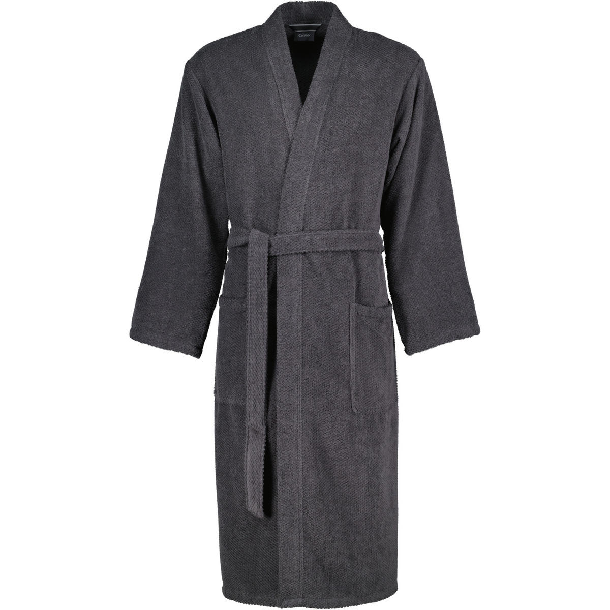 BADEMANTEL HERREN KIMONO PURE 5622 BASALT - 740 - Grau, Textil (Snull) - Cawoe