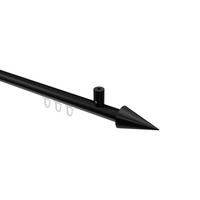 INNENLAUF-GARDINENSTANGEN-SET Sonius Savio 180 cm, 1-läufig, 20 mm Ø Schwarz - Schwarz, Metall (180cm) - INTERDECO