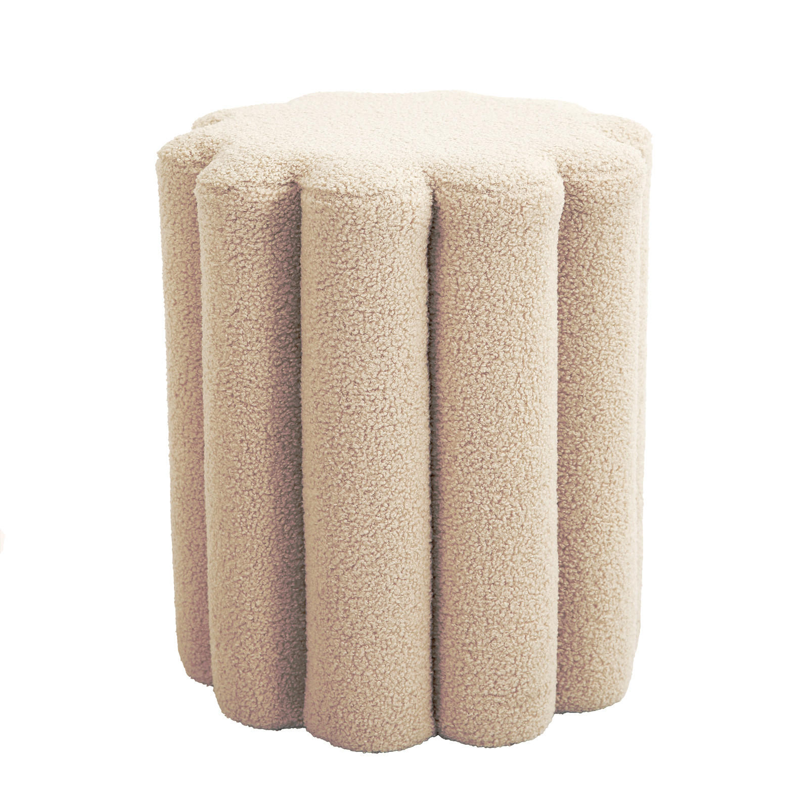 HOCKER DAHLIA Beige - Beige, Textil (35/40/35cm) - SVITA