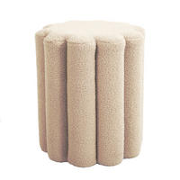 HOCKER DAHLIA Beige - Beige, Textil (35/40/35cm) - SVITA