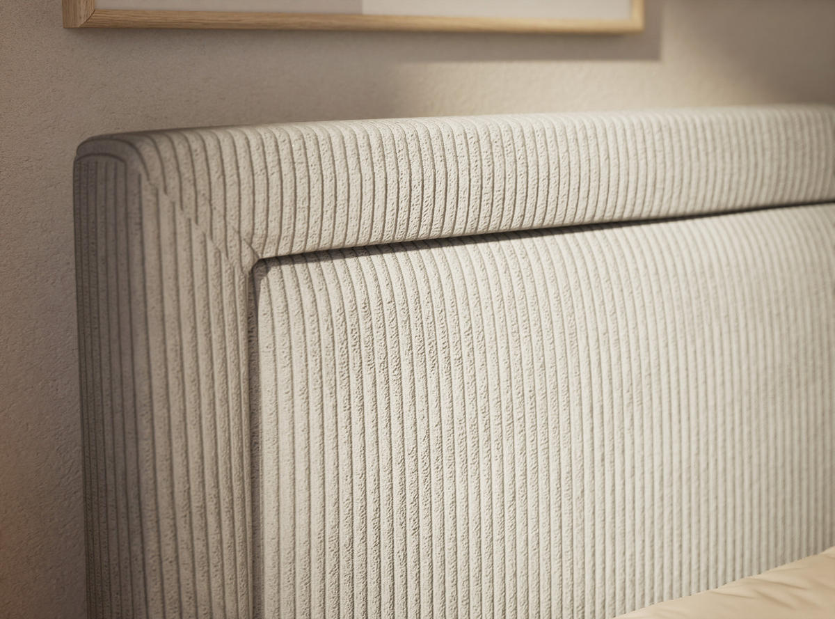 BOXSPRINGBETT Fresco 200/200 cm, in Hellgrau, Bettkasten, Matratze, Topper - Hellgrau/Schwarz, Holz/Holzwerkstoff (200/200cm) - Maison de Reve