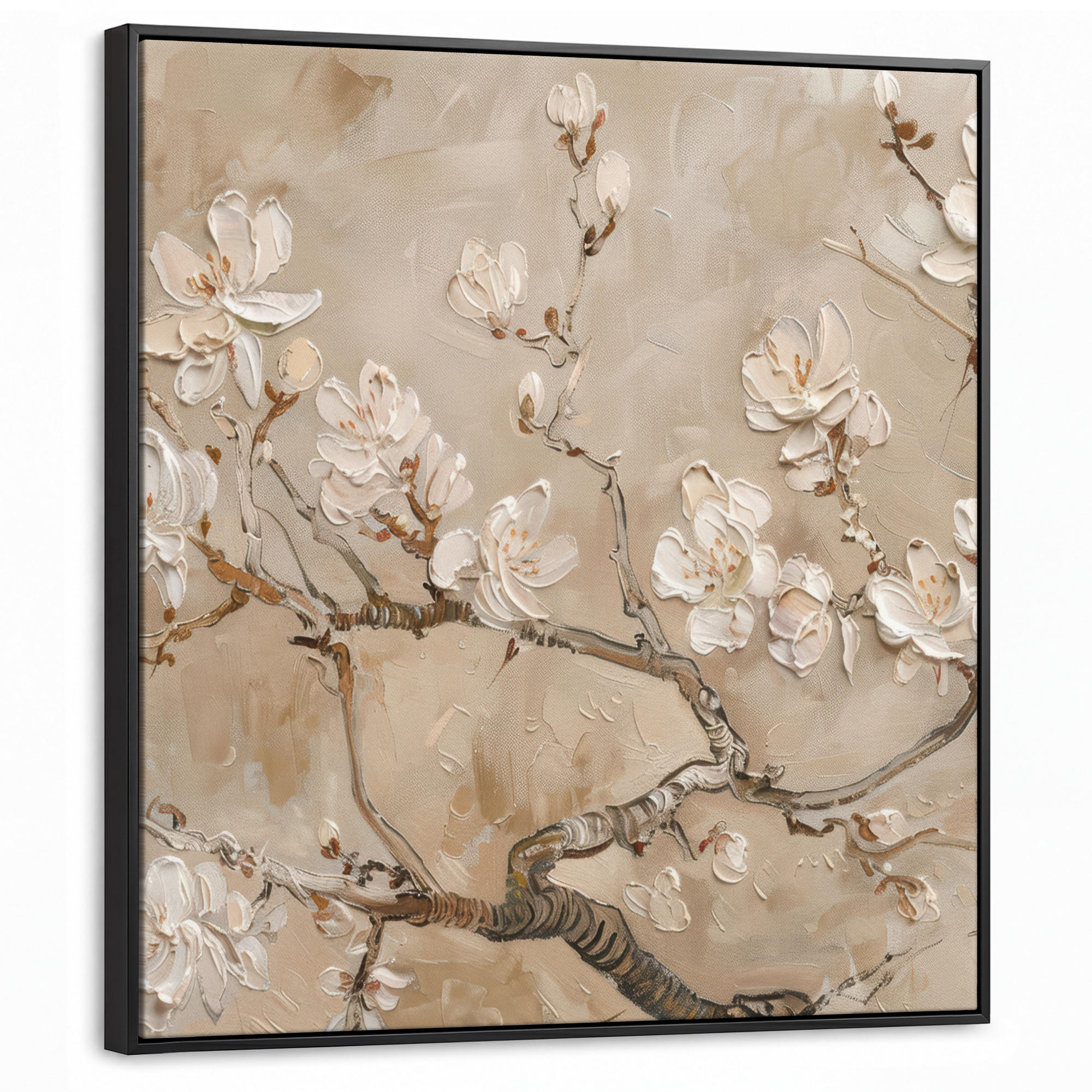 MuchoWow Leinwand Beige 90x90 cm