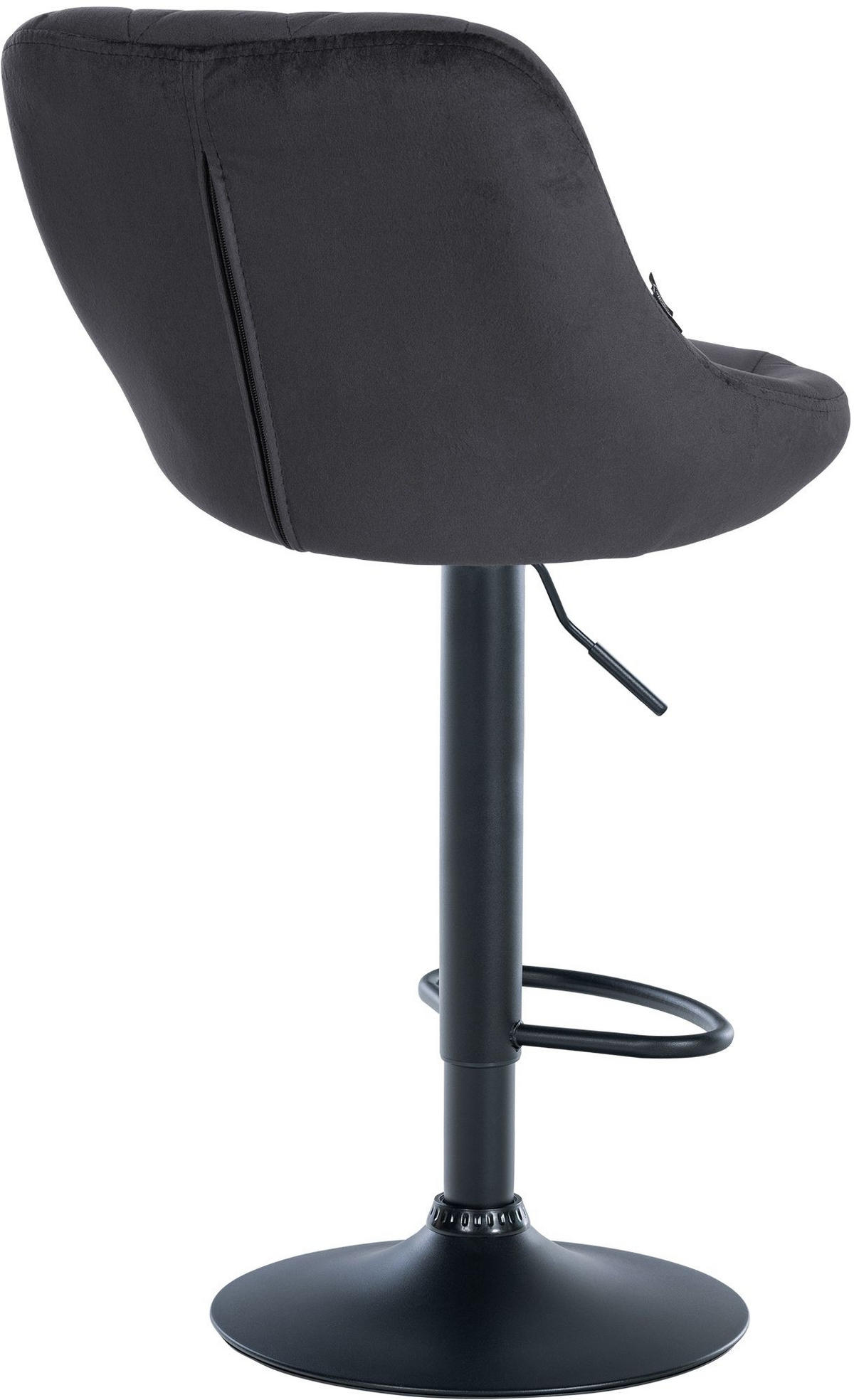 BARHOCKER Stoff dunkelgrau - Dunkelgrau/Schwarz, Textil/Metall (46/83/49cm) - CLP