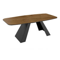 ESSTISCH Myron Eiche Lefkas dunkel 160-200 / 80 / 76cm - Eichefarben/Graphitfarben, Holz/Holzwerkstoff (80/200/76cm) - Feldmann-Wohnen