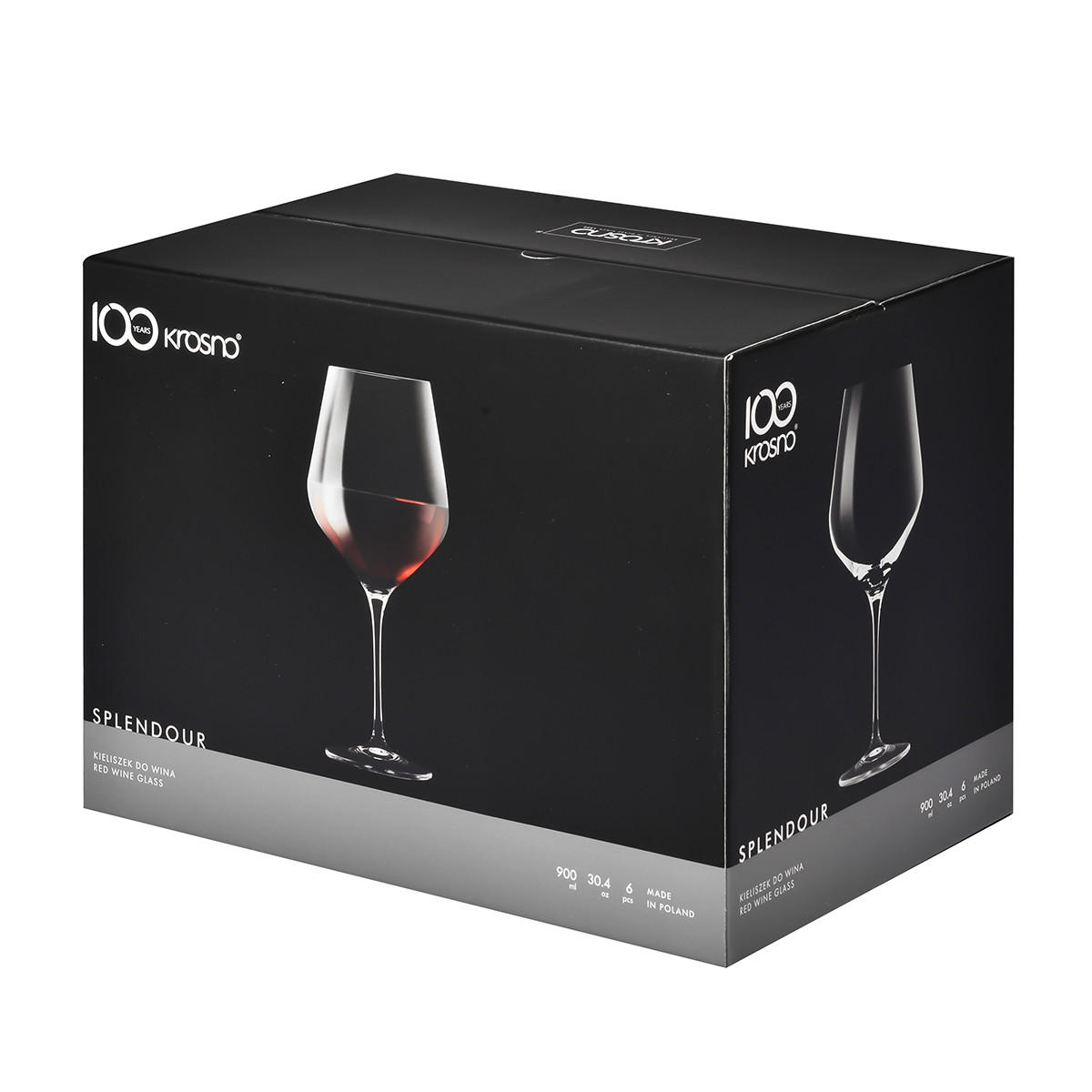 ROTWEINGLÄSER 6er-Set 900 ML - Transparent, Glas (0.86L) - Krosno Glass